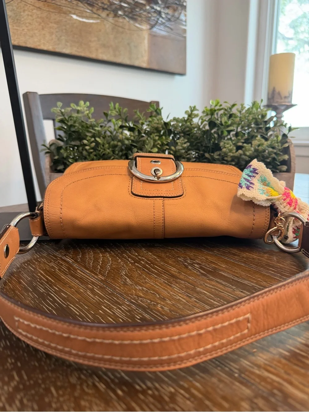 Coach SoHo Glove-Tanned Leather Buckle Flap Bag F13105